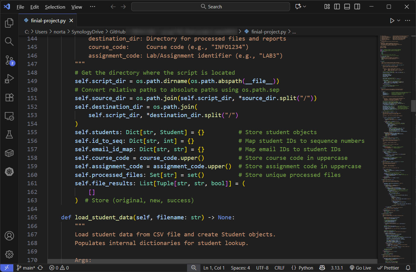 Automated Lab Submission & Integrity Checker (Python OOP)